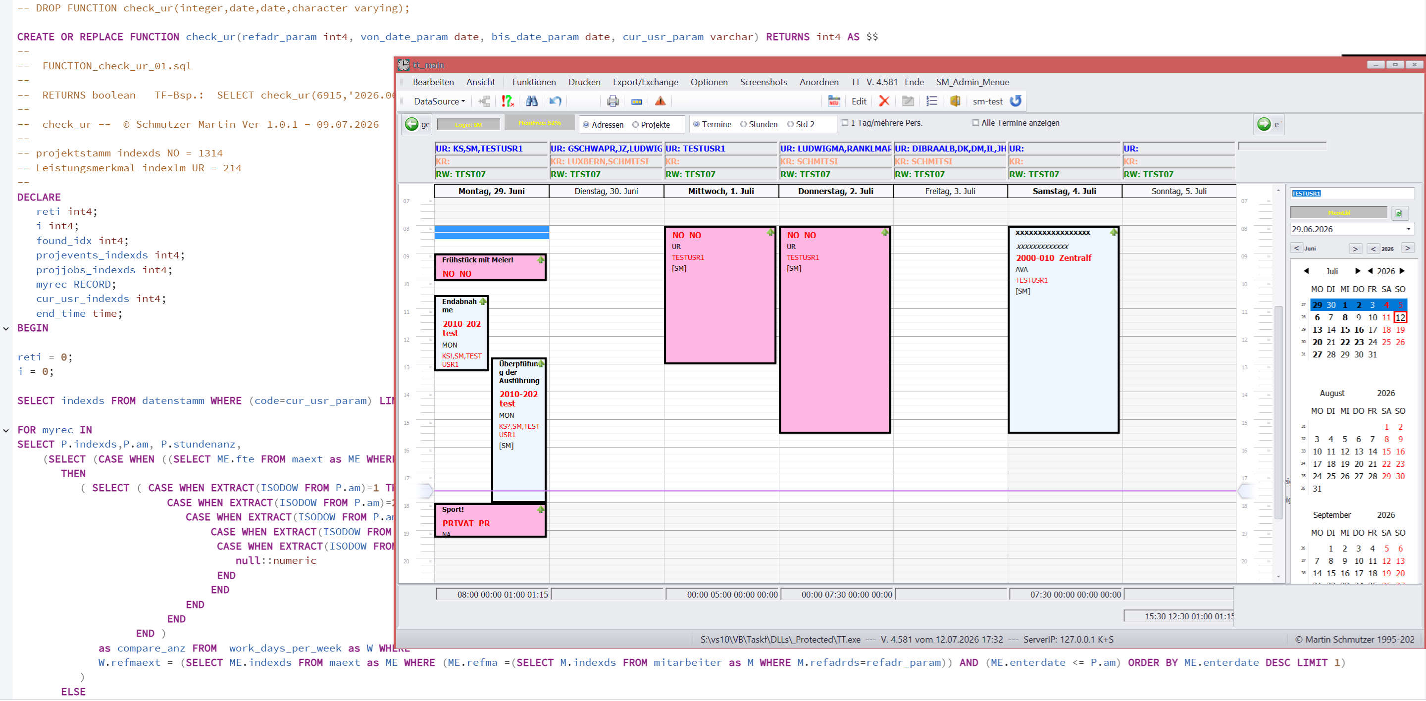 Datenbank Serverfunktionen: