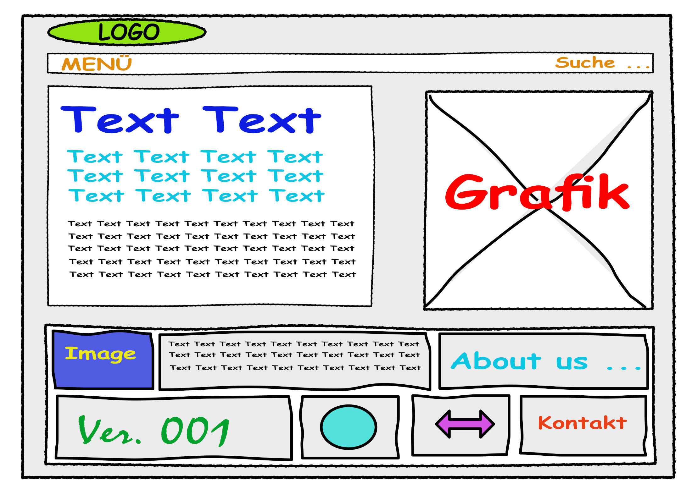 Website hand sketch